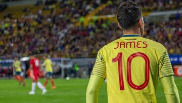 James Rodríguez, volante de Colombia.