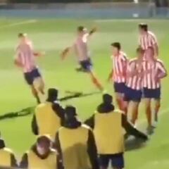 El golazo del hijo del Cholo al hijo de Cañizares para ganar al Madrid... y una celebración que no deja indiferente