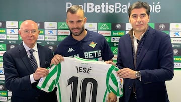 Jesé, durante su presentación con el Betis.