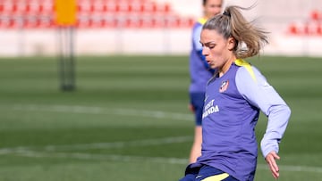 Gio, durante un entrenamiento con el Atlético de Madrid.