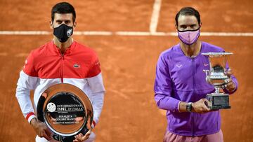 Novak Djokovic y Rafael Nadal.