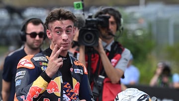 Pedro Acosta tras su podio con KTM en MotoGP.