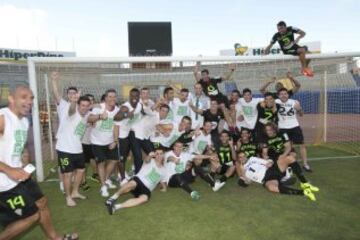 Celebración del Córdoba por el ascenso a primera división