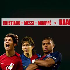 Es una albsoluta locura: la comparativa de Haaland frente a Messi, Cristiano o Mbappé...