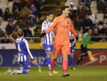 0-3. Messi celebró el tercer gol.