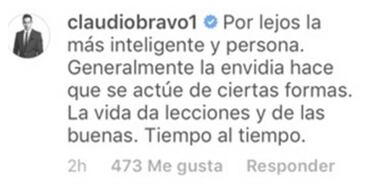 Claudio Bravo apoya a una víctima de racismo