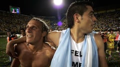 Suárez, Cavani, Riquelme y Zanetti, en la despedida de Forlán