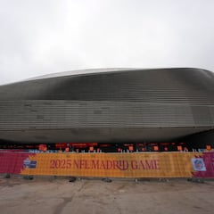 El Bernabéu se blinda para el partido de NFL entre Dolphins y Commanders