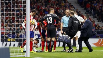 Ramos has broken his nose. The Real Madrid player took a boot to the face when stooping to head at goal in the derby against Atlético Madrid
