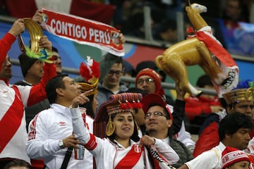 Belleza y color en la previa de las semifinales de Chile-Perú