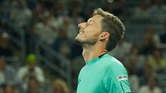 Montreal (Canada), 14/08/2022.- Pablo Carreno Busta of Spain reacts after his victory against Daniel Evans of England during the men's semi-finals of the ATP National Bank Open tennis tournament, in Montreal, Canada, 13 August 2022. (Tenis, Abierto, España) EFE/EPA/ANDRE PICHETTE
