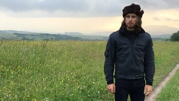 El ciclista eslovaco del Tinkoff, Peter Sagan, durante un fragmento del vídeo en el que imita algunas escenas de "Rocky IV"