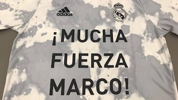 El Madrid lució una camiseta de apoyo a Marco Asensio