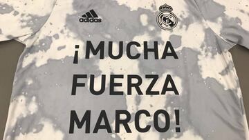 El Madrid luci¨® una camiseta de apoyo a Marco Asensio