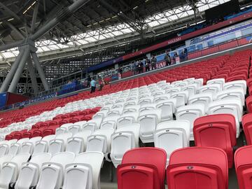 El escenario deportivo fue construido en 2013 para los Juegos de la Universiada de Verano celebrados en Kazán.