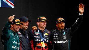 Alonso, Verstappen y Hamilton en el podio de Canadá.