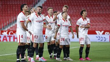 Celebración del último gol de la temporada.