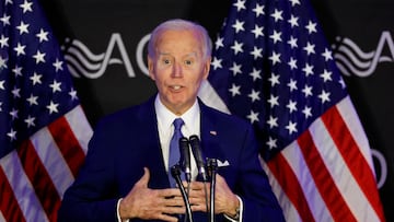 Joe Biden ofrece un discurso en la conferencia de Defensores, Consejeros y Representantes de Discapacitados (ACRD) en Chicago, Illinois, EE. UU., el 15 de abril de 2025.