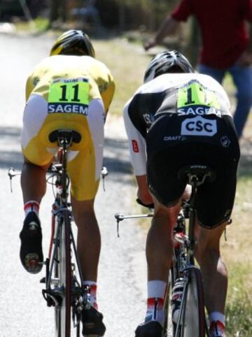 Carlos Sastre y Frank Schleck.