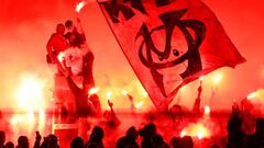 Los hinchas del Marsella celebraron de esta manera el pase a la final de la Europa League.