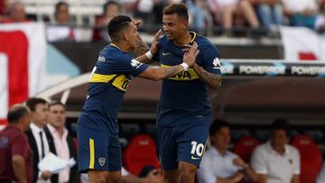 Buenos Aires, 05 NOVIEMBRE 2017, Argentina
SUPERLIGA ARGENTINA 2017
River Plata vs Boca Juniors por la 8va fecha en el Estadio Monumental.
gol de Edwin Cardona de Boca Junior
Foto Gustavo Ortiz