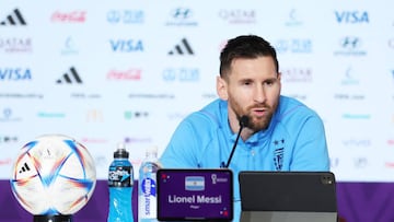 Lionel Messi, jugador de la Selección Argentina, después de la victoria 2-0 sobre México en Qatar 2022.