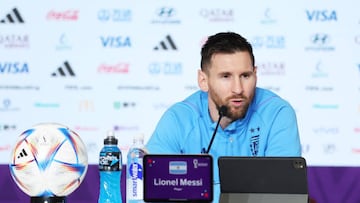 Lionel Messi, jugador de la Selección Argentina, después de la victoria 2-0 sobre México en Qatar 2022.