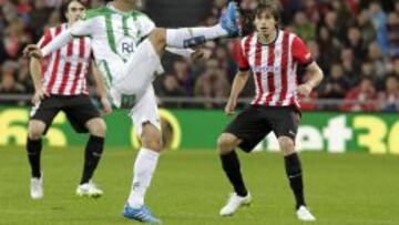 Abel G&oacute;mez, durante el partido.