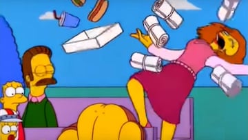 Escena de &#039;Los Simpson&#039; en la que muere Maude Flanders