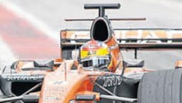 <b>PRUEBAS. </b>Vallés sólo ha realizado unos test con el equipo Spyker, del que es piloto probador.
