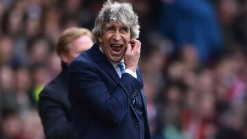 Pellegrini, en el partido ante el Southampton.