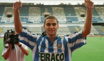 Gerardo Seoane, en la presentación con el Deportivo.