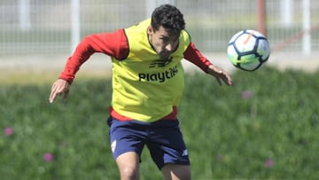 Jesús Navas, entrenándose con el Sevilla, en una imagen de archivo.