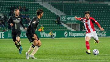 Beñat remata ante el Intercity.