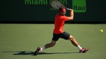 David Ferrer, en acción.