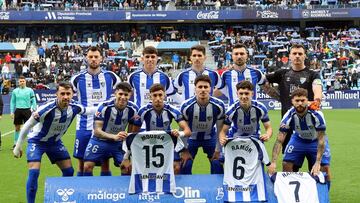 Alineación del Málaga ante el Cádiz plagada de canteranos.
