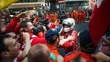 Sebastian Vettel durante el Gran Premio de Mónaco 2017