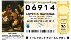 Tercer Premio Lotería Navidad 2017: 06.914, 50.000 € al décimo