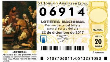 Tercer Premio Lotería Navidad 2017: 06.914, 50.000 € al décimo