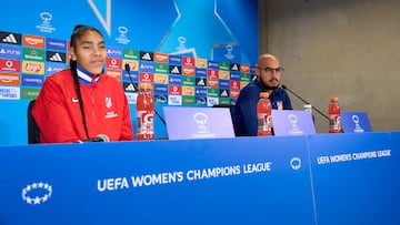 09/12/25 RUEDA DE PRENSA DE VICTOR MARTIN Y GABY TRAS EL ENTRENAMMIENTO DEL ATLETICO DE MADRID FEMENINO PREVIO AL PARTIDO DE UEFA WOMENS CHAMPIONS LEAGUE CONTRA EL BAYERN