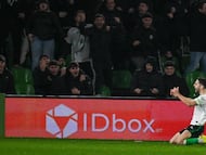 Andrés Martín, del Racing, gol al Mirandés.