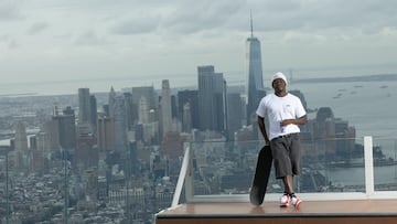 Zion Wrights skates The Edge in New York, New York, USA on September 23, 2024. //
