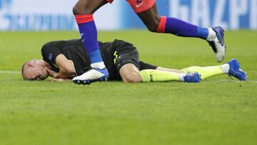 Utkin, jugador del Krasnodar, ante el Chelsea.