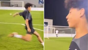 El hijo de Cristiano sorprende a todos con este chut alucinante: vean el golazo de falta