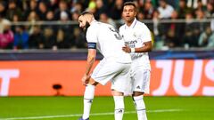 Benzema y Rodrygo, durante un partido.