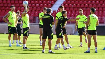 Rubi durante un entrenamiento.