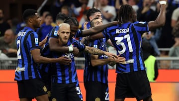 Los jugadores del Inter celebrando.
