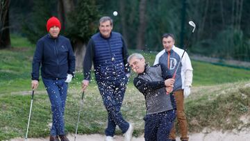 El primer entrenador que tuvo Jon Rahm, el golfista y profesor vizcaíno Eduardo Celles.