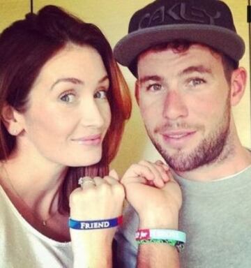 Peta Todd con Mark Cavendish.