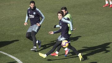 Denis Suárez, durante un entrenamiento.